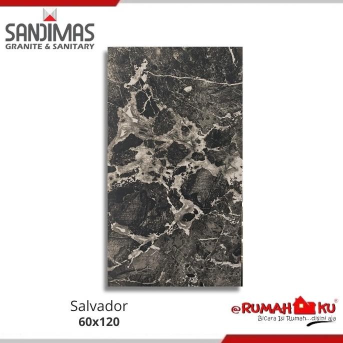 SANDIMAS LANTAI GRANIT SALVADOR BROWN 60X120 1dus isi 2 pcs =1,44m2