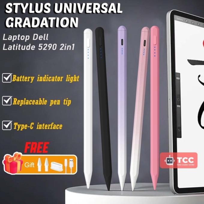 Ready Stylus Pen Laptop Dell Latitude 5290 2In1 Touch Gradasi Pensil Universal Magnetic Gradient Col