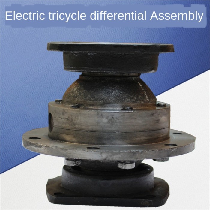 ELECTRIC TRICYCLE REAR AXLE ACCESSORIES CHAIN DIFFERENTIAL ASSEMBLY SMALL SHELL TRICYCLE WITH BRUSH 