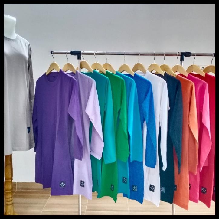 Ready Kaos Katun Tunik Polos Muslimah Best Seller
