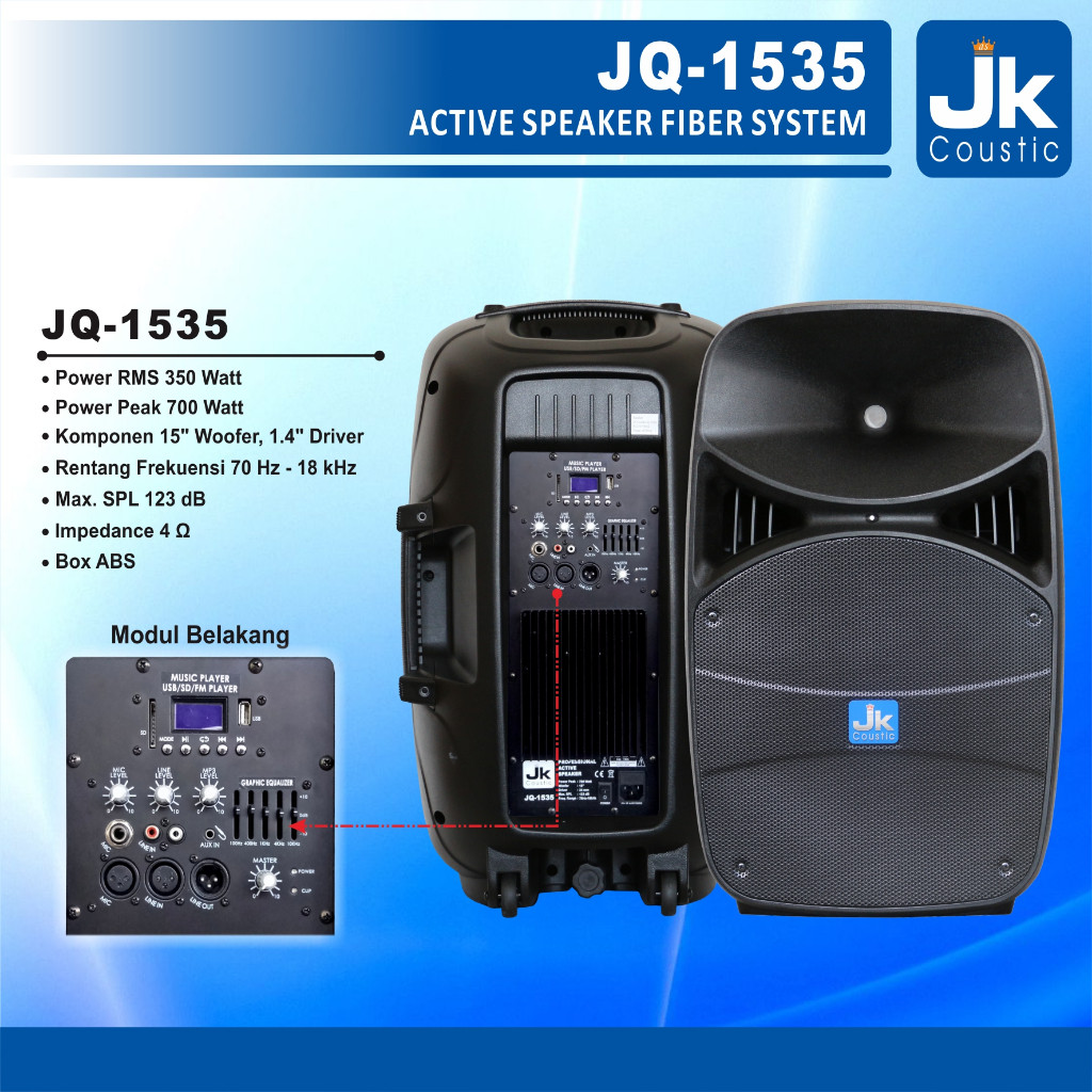 Speaker Aktif 15 inc Jk coustic JQ 1535