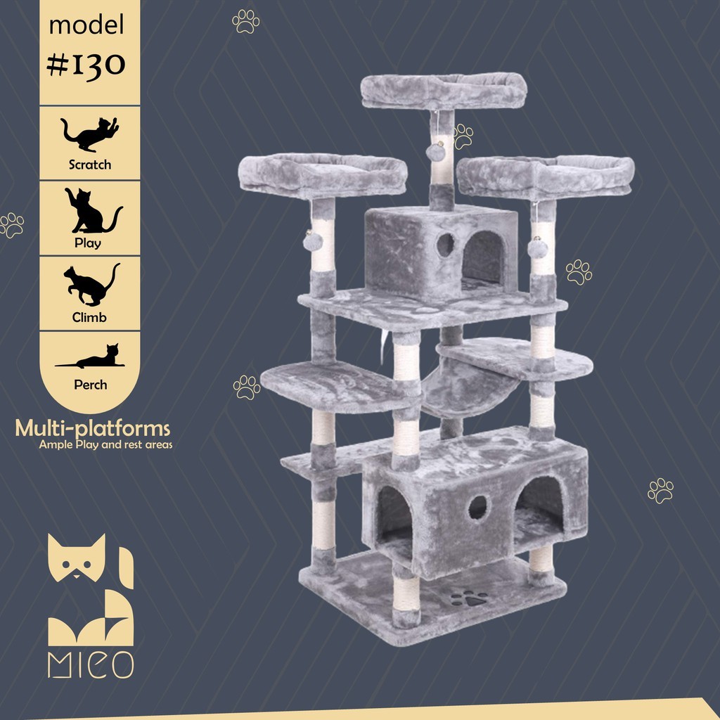 CAT TREE - CAT CONDO - PANJATAN KITTEN - KANDANG KUCING TINGKAT - MAINAN KUCING - CAT TOWER - BENGAL