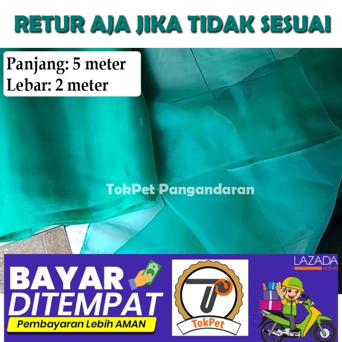 TERBARU Jaring BSF hijau lebar 2 meter panjang 5 meter waring nyamuk serangga