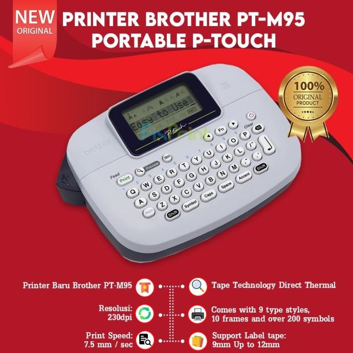 

Brother Label Printer P Touch PT-M95 Portable Handy Label Maker