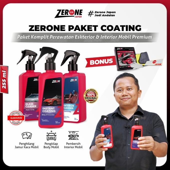 Paket Coating Zerone Pembersih Pengkilap Body Pembersih Jamur Kaca