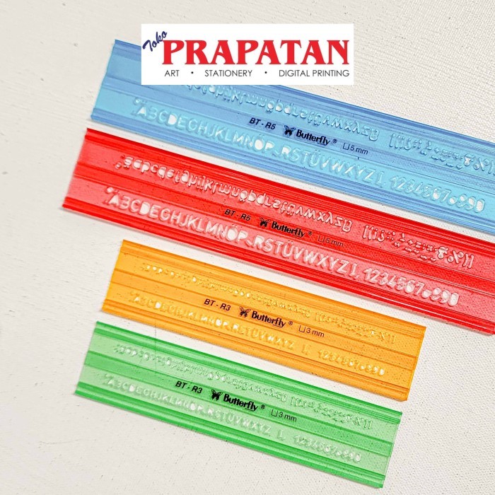 

Penggaris Mal Huruf 3mm Butterfly BT-R3 / Stencil