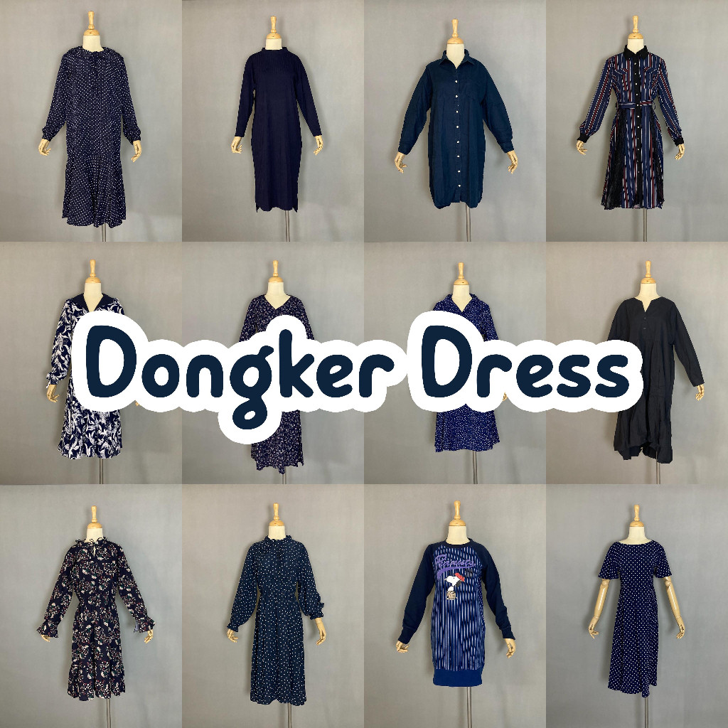 Diskon Dress Warna Biru Dongker Wanita / Biru Dongker Dress Ghy