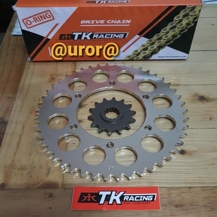 Gear Set Tk Ninja 250 Old / Ninja 250 Fi & Rantai Tk 520 O - Ring Original