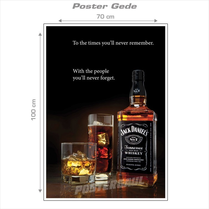 POSTER GEDE JACK DANIELS #38B - UKURAN 70 X 100 CM