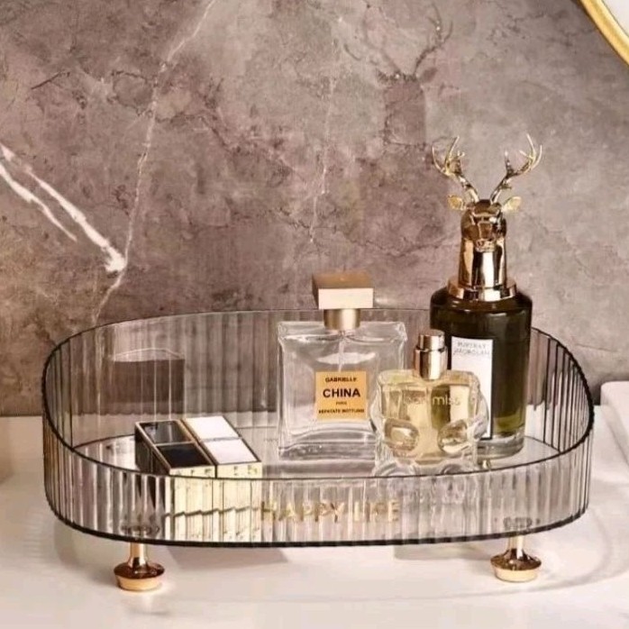 Wadah Kosmetik Skincare Akrilik Transparan Tempat Penyimpanan Makanan Ringan Snack Serbaguna