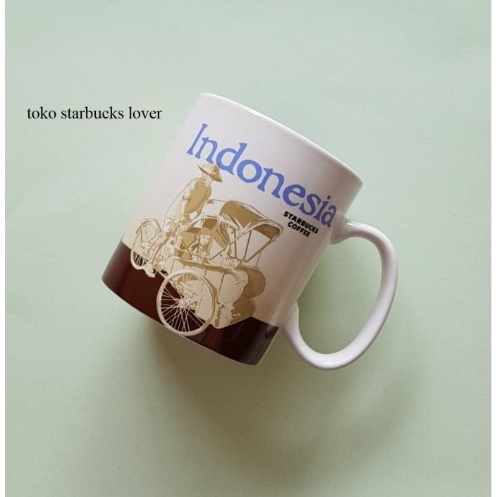 Starbucks Tumbler Mug Ceramic Grande - Indonesia Becak