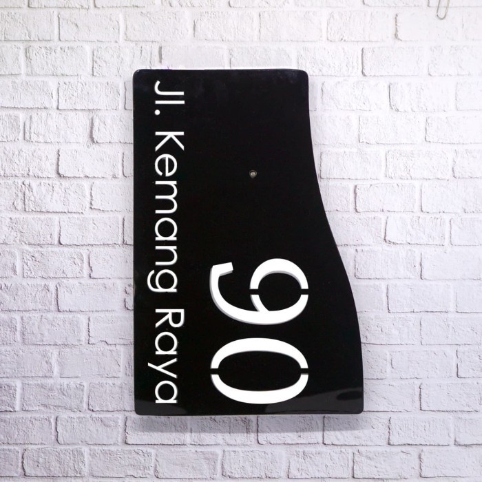 NOMOR RUMAH AKRILIK ACRYLIC LED