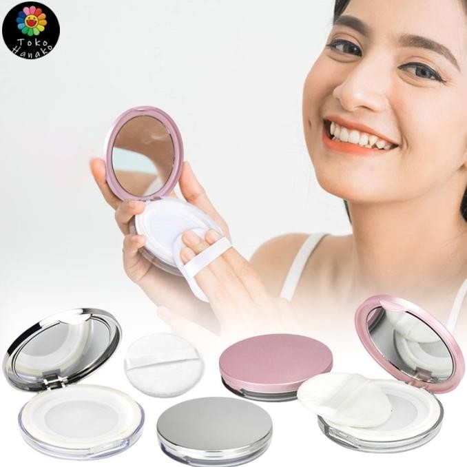 

BARU TEMPAT BEDAK TABUR TRAVEL PORTABEL DENGAN CERMIN 3G DAN ELASTIS DENGAN CERMIN MAKEUP POT JAR LOOSE POWDER ULTRA THIN COMPACT WITH PUFF / SPONS