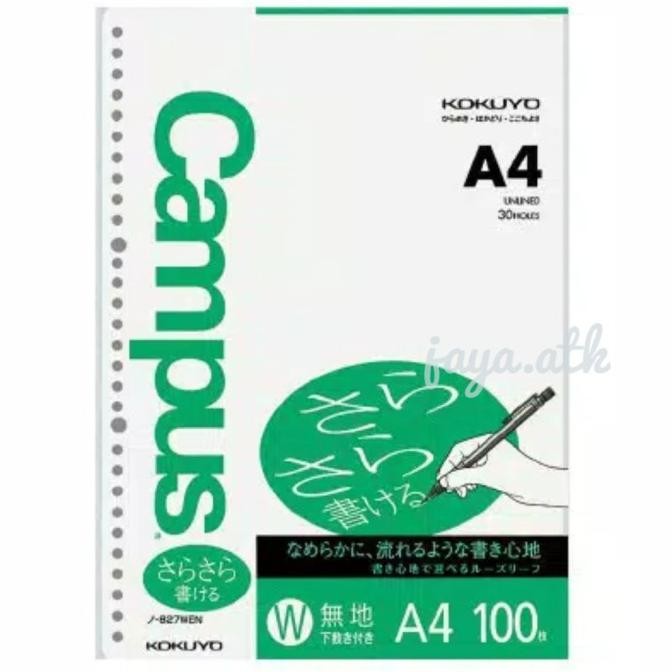 

Terlaris Kertas Binder A4 30 Ring 100 Polos Kokuyo 827Wen Loose Leaf Buku Ready Stok
