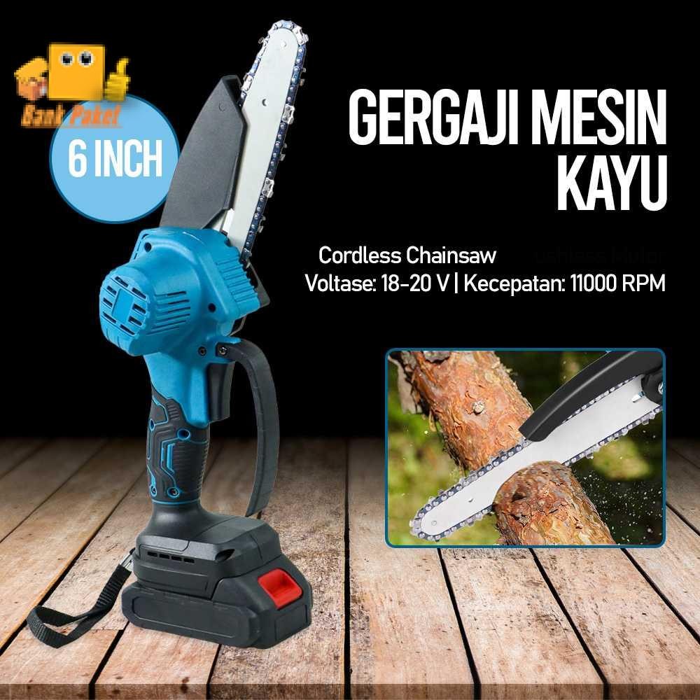 Taffware Gergaji Mesin Kayu Cordless Chainsaw Motor - D2605