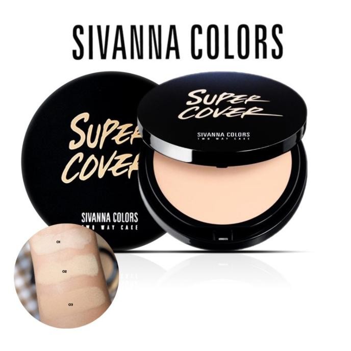

BARU SIVANNA COLORS SUPER COVER TWO WAY CAKE POWDER OIL CONTROL SPF 15 #HF2