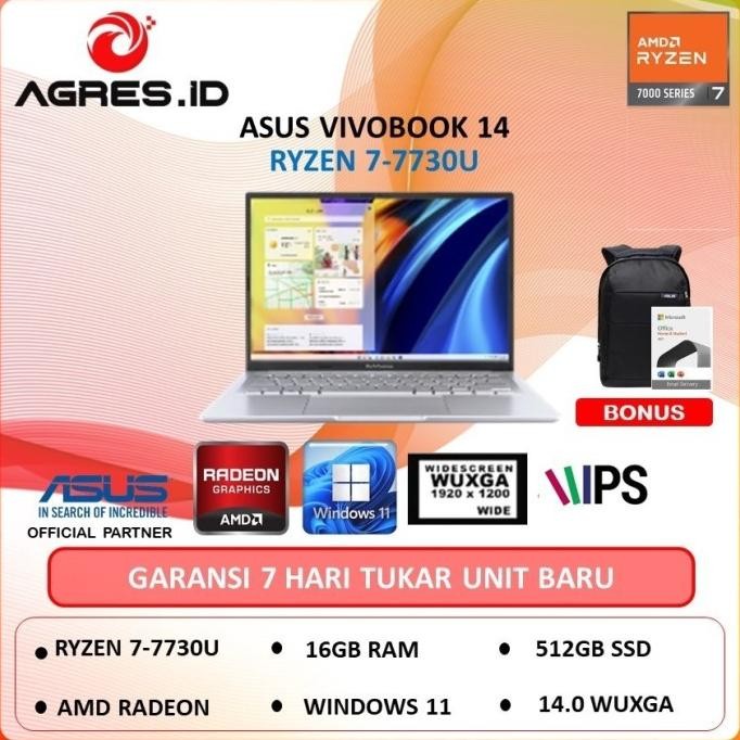 Asus Vivobook 14 M1405Ya Ryzen 7-7730U 16Gb 512Gb W11 14" Ips