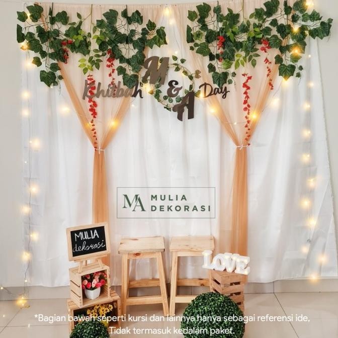 Dekorasi Backdrop Lamaran Nikahan Aqiqah Background Backdrop Paket S