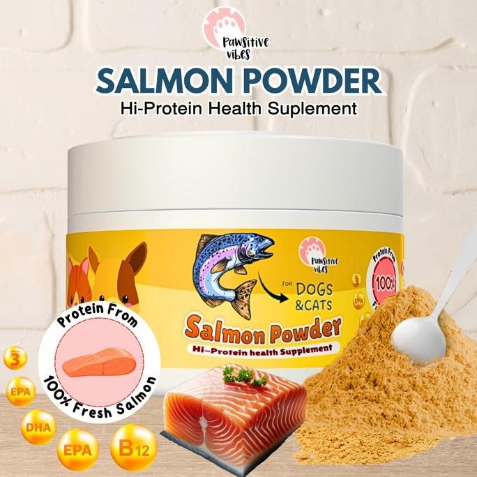 

BARU SALMON POWDER - BUBUK IKAN SALMON ANJING KUCING - VITAMIN BUBUK HEWAN