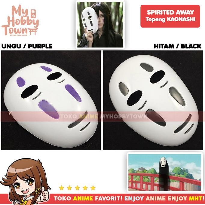 Topeng Anime Spirited Away Kaonashi No Face Mask Cosplay