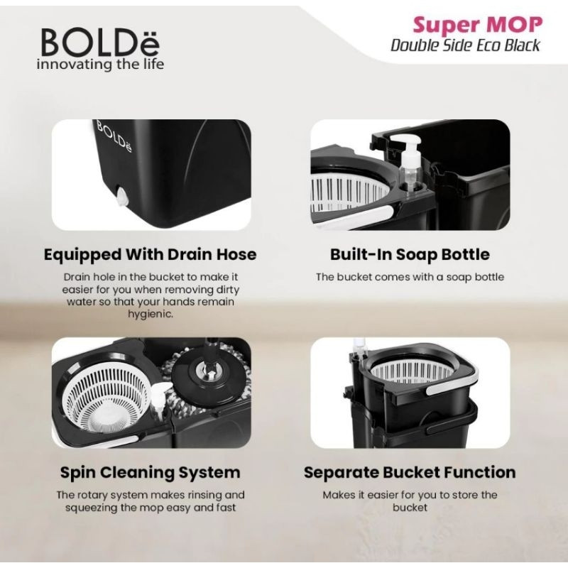 Alat Pel Double Side Mop Bolde Alat Pel Bolde Pembersih Lantai