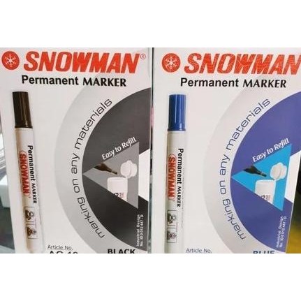 

Snowman Spidol Permanent Marker AG 12 (isi 12) - hitam atau biru Termurah