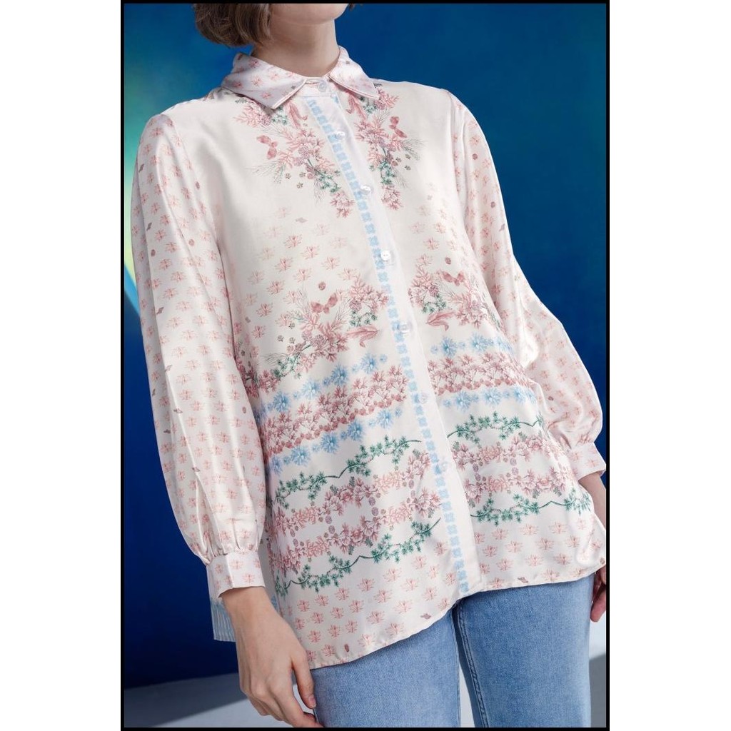 Benang Jarum - Coral Dreams Pleated Shirt - Jellyfish Best Seller
