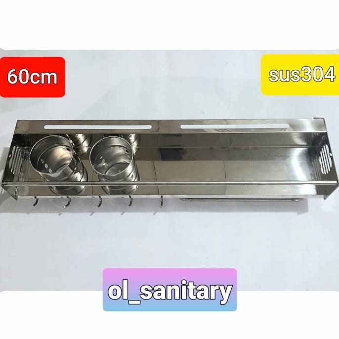 rak pisau dapur stainless rak stainless rak dapur rak bumbu dapur Terlaris