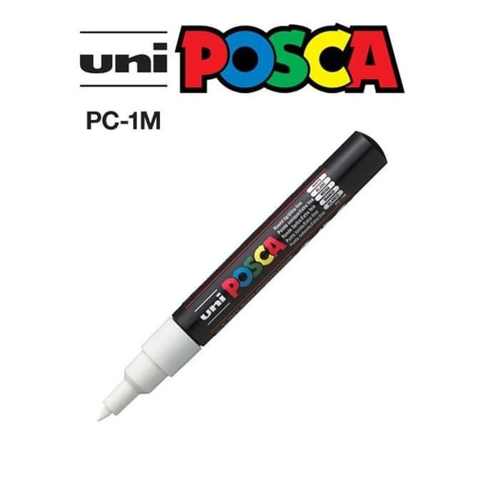 

ATK0642PC 0.7mm PUTIH PC-1M Spidol POSCA Marker Pen UNI kaca glass Termurah