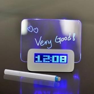 

DIGITAL MEMO CLOCK WITH LED BOARD + SPIDOL - ALARM, DATE, TEMPERATURE Termurah