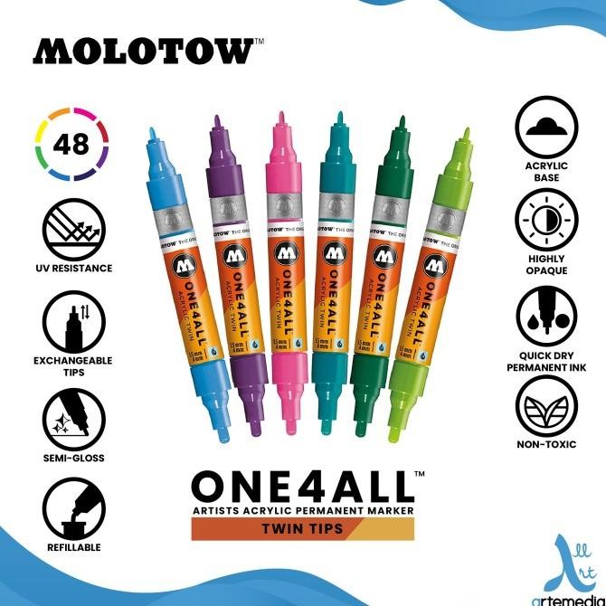 

Molotow One4All Twin Acrylic Paint Marker Spidol Akrilik Warna - 2/2 Termurah