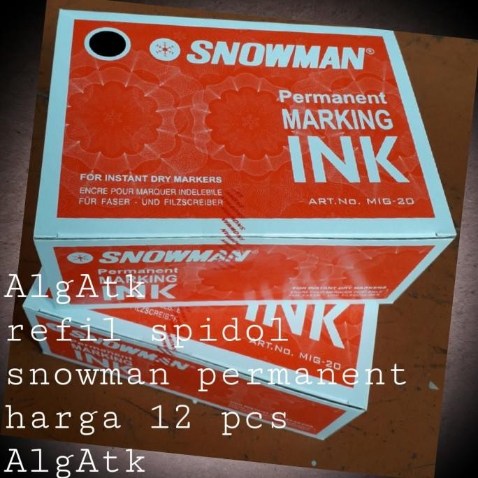 

SNOWMAN. TINTA SPIDOL PERMANENT. Termurah