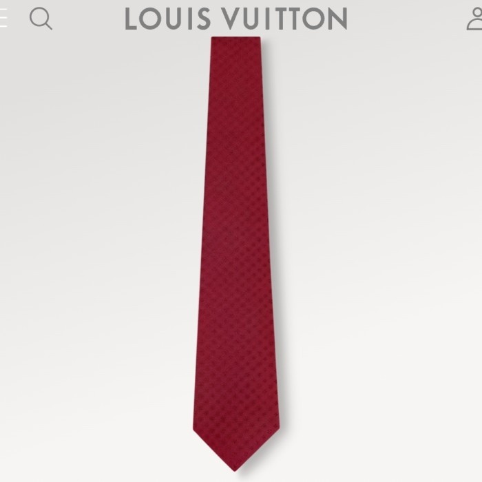 Dasi Pria man LV Louis Vuitton Neo Monogramissime Capsule Tie Red