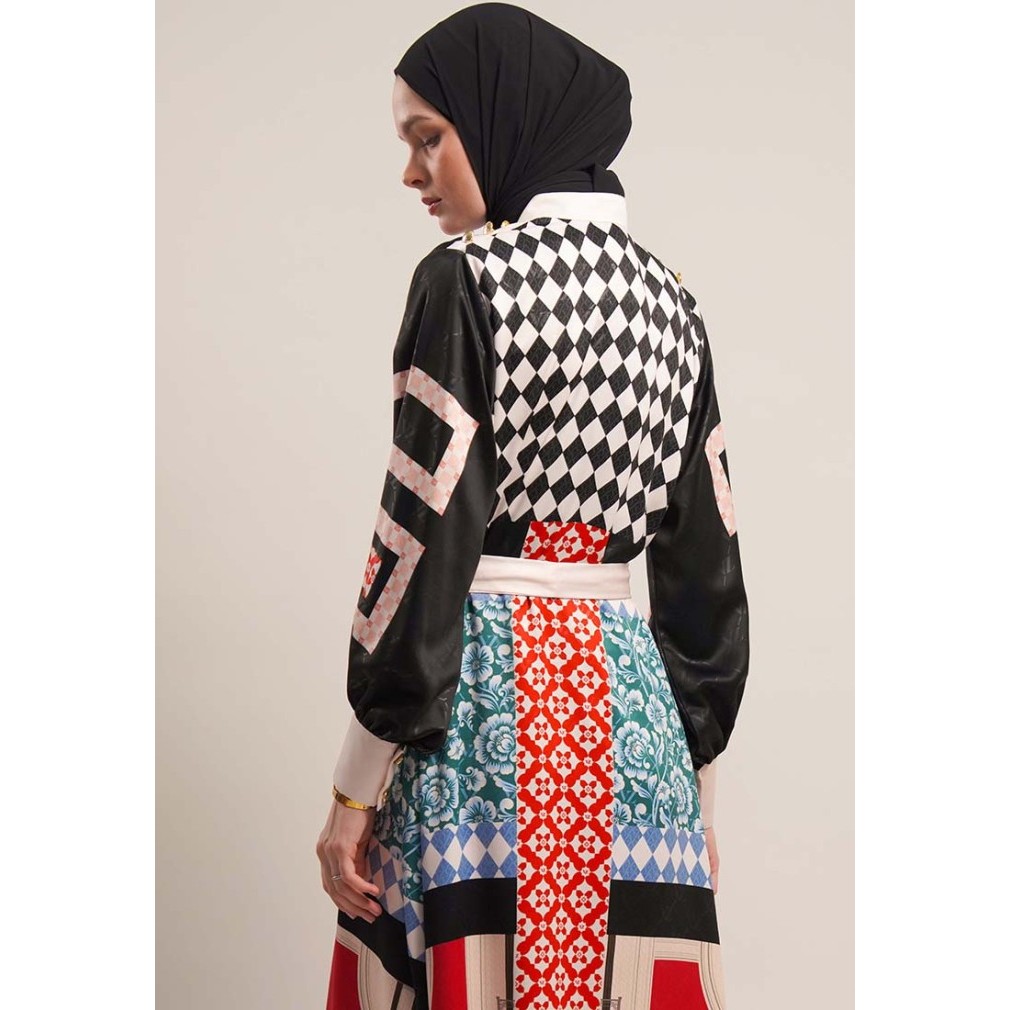 Murah VZ Calliope Dress - Black Red Non COD