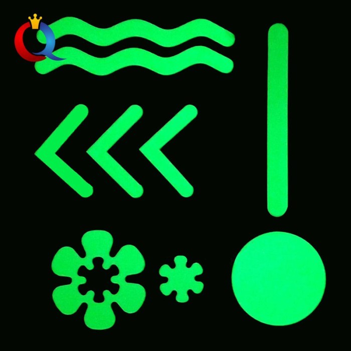 Anti Slip Tangga, Lantai,Glow In The Dark Stiker Safety Walk