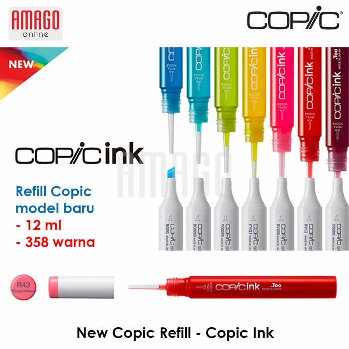 

NEW COPIC INK REFILLS - TINTA ISI ULANG COPIC - 12 ml - HARGA SATUAN