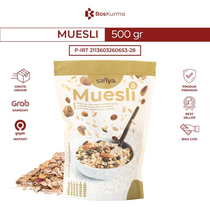 

Muesli Safiya 500 gr - Sereal Makanan Ringan dan Menu Sarapan Sehat