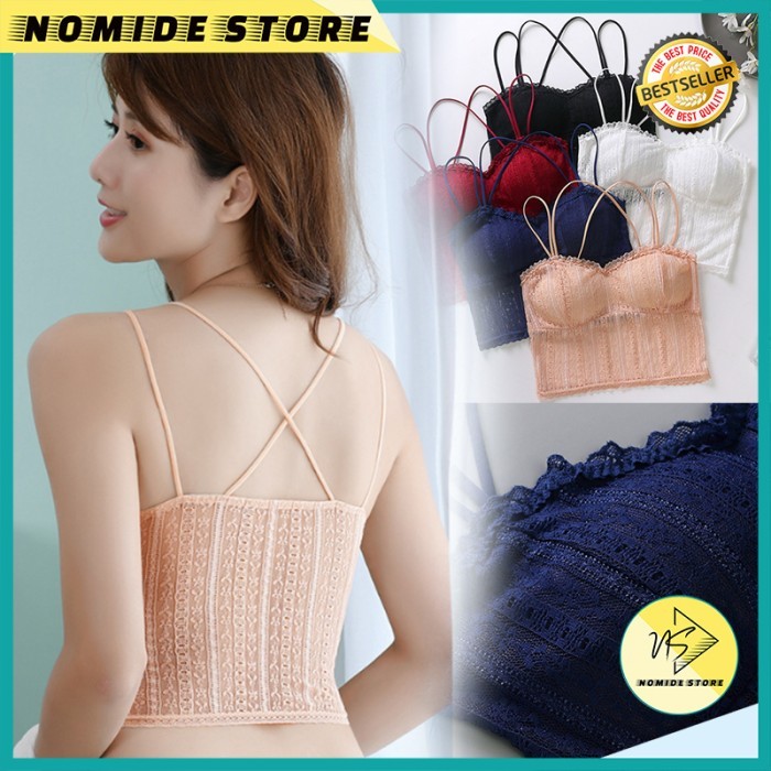 BRA WANITA SEXY SPORT BRA LINGERIE TANK TOP VEST TANPA KAWAT B21-RWM