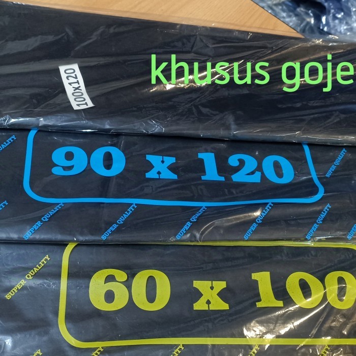 KHUSUS GRAB kantong plastik sampah 90 x 120 100 pak