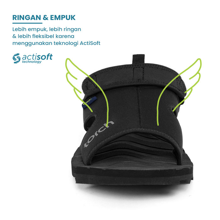 Torch Sepatu Sendal Pria Wanita Casual - Sandal Slip Travelling Arrafa