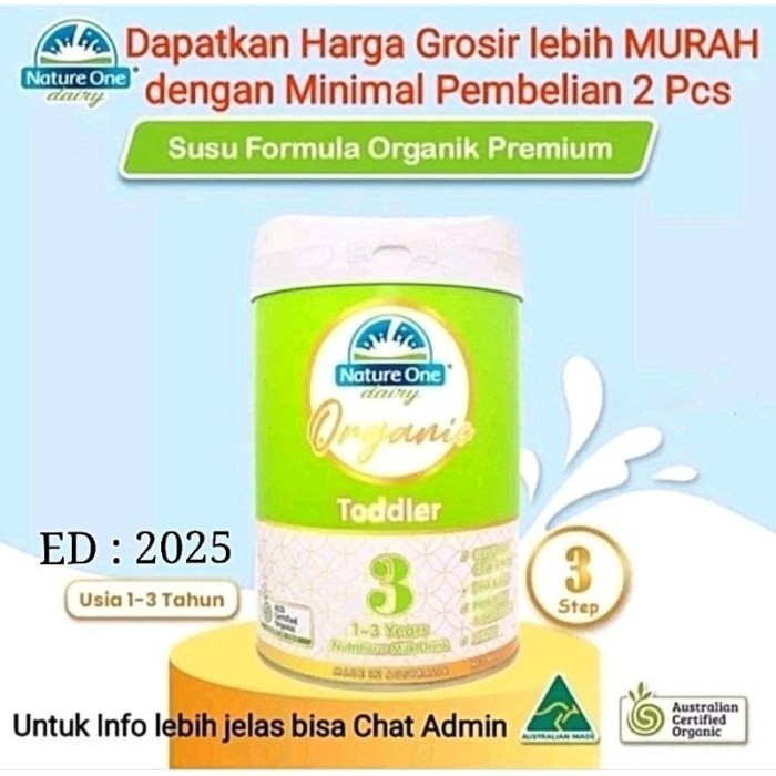 

TERLARIS TERLARIS TERLARIS NATURE ONE DAIRY ORGANIC STEP 3 900 GRAM MURAH!!! MURAH MURAH MURAH