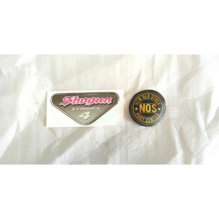 Sticker Stiker Emblem Timbul Panel Tameng Dada Depan Suzuki Shogun 110 Barang Langka