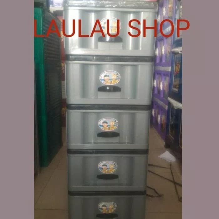 Laci / Lemari Pakaian Susun 5 Yoko Plastik / Tempat Baju / Serbaguna