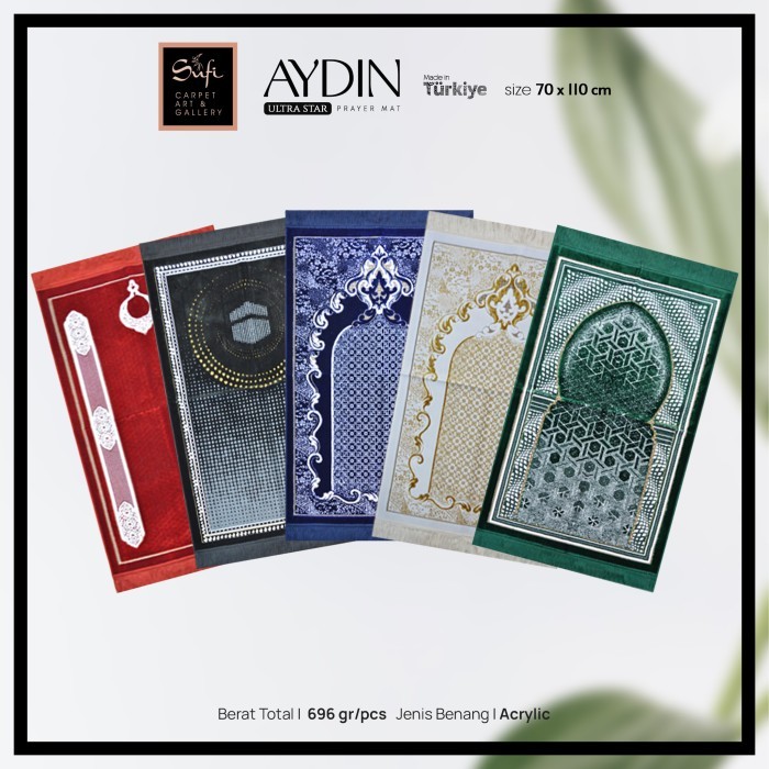 Sajadah Lipat Turki Halus Aydin Ultra Star 70X110 Cm