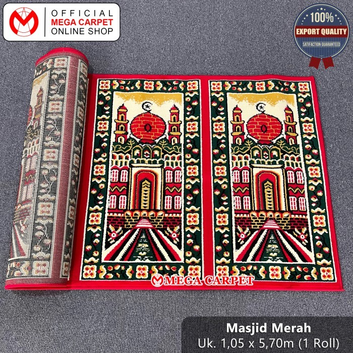 Sajadah Roll / Karpet Masjid / Karpet Mushola [Masjid Merah]