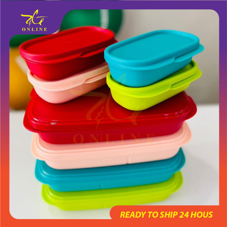 Tupperware Foodie Buddy Kotak Makan 590ml Wadah Dalam 120ml Bento Bekas Makanan Budak Dewasa Kedap U