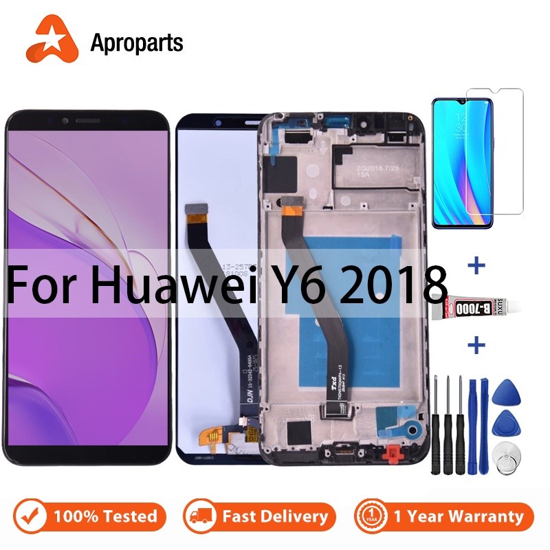 LCD Untuk Huawei Y6 2018 / Y6 Prime 2018 Layar Sentuh Rakitan Digitizer Pengganti |6EkpvKR9|