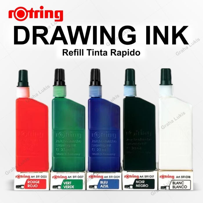 

Sale Rotring Drawing Ink / Refill Tinta Rapido