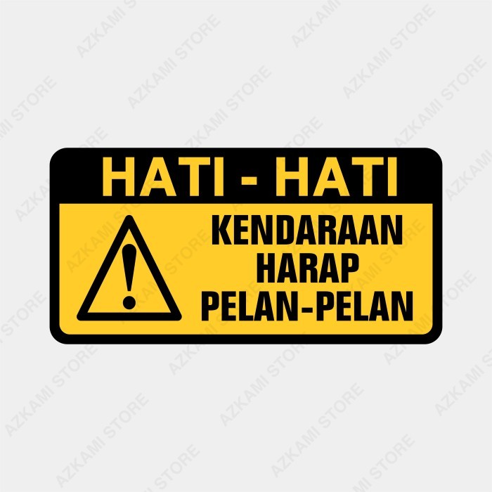 

Sale Rambu Sign Plang Hati-Hati Kendaraan Harap Pelan 40Cm X 20Cm Alumunium