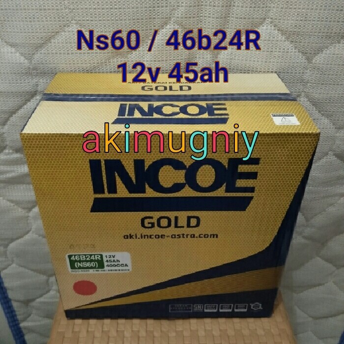 aki ns60 incoe gold hybrid basah 12v 45ah avanza xenia terios rush apv